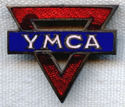 World War I Youth Mens Christian Association (YMCA) Badge by B. Mfg. Co.