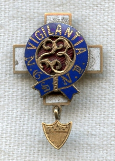 10 Karat Gold Circa 1910 Unit Crest for 23rd Infantry New York National Guard