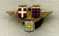 1950s 10K Gold Lapel Pin for Scandinavian Airlines System (SAS)
