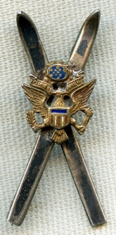 Beautiful & Rare WWII 10th Mountain Division US Army Sweetheart Pin