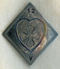 Late 19th C. Civil War Veteran Badge for the 12th New Hampshire Volunteer Infantry