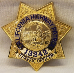 1989 California Highway Patrol Rejected Badge by Williams & Anderson of Rhode Island #13242