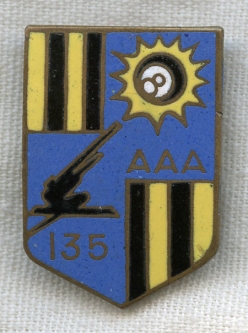 German-Made DI for US Army 135th Anti-Aircraft Artillery (AAA) Battalion