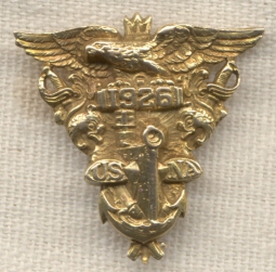 14 Karat Gold United States Naval Academy Class Annapolis of 1926 Pin by BB&B