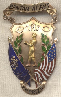 Circa 1900 Olympic Men's Club Gold Boxing Medal