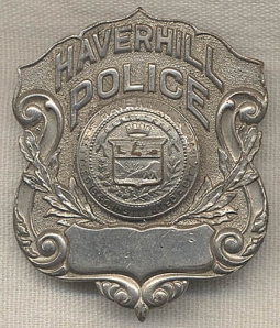 1890s-1910s Haverhill, Massachusetts Police Badge