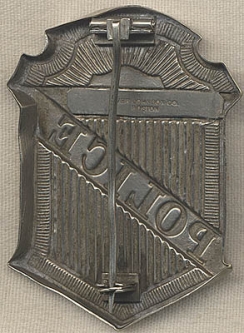 1890s Belmont, Massachusetts Police Radiator-Style Badge