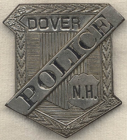 1890s Dover, New Hampshire Police Radiator Badge