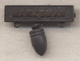 1891 Massachusetts Volunteer Militia Numbered Marksman Badge by Shreve, Crump & Lowe