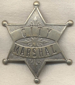 Circa 1900 Stock City Marshal 6-Point Star