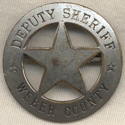 Ca. 1900 Weber County, Utah Deputy Sheriff Circle-Star<p>NOT CURRENTLY AVAILABLE
