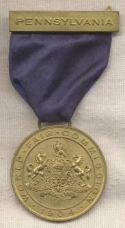 1904 World Fair Commission Delegate Badge