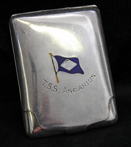Beautiful 1910's-20's Match Safe from the Alfred Holt Shipping Lines/Blue Line Ship T.S.S. A