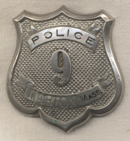 1910s-1920s Marion, Massachusetts Police Badge NO LONGER AVAILABLE
