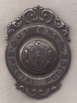 1910s Chicopee, Massachusetts Special Police Badge