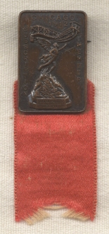 Very Rare 1912 Gordon Bennett Race Subscription Badge for Chicago Air Meet