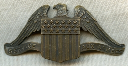 Rare Ca. 1917 American Field Service Camion (Transport) Driver First Type Hat Badge. Made in