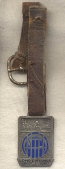 1920s Sterling Long Distance Motorcycle Tourist Award Watch Fob for Bob Blumm from the MAT