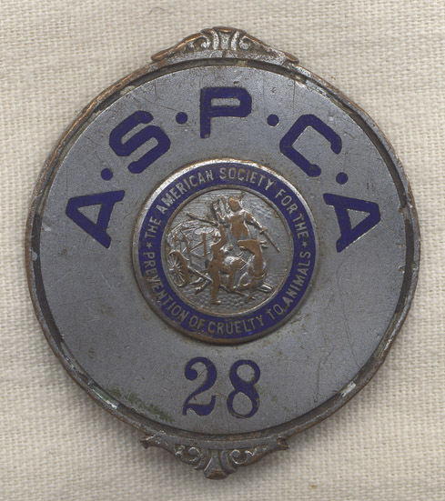 1920s-1930s American Society for the Prevention of Cruelty to Animals (ASPCA) Badge: Flying Tiger Antiques Online Store 1920s-1930s American Society for the Prevention of Cruelty to Animals (ASPCA) Badge: Flying Tiger Antiques Online Store