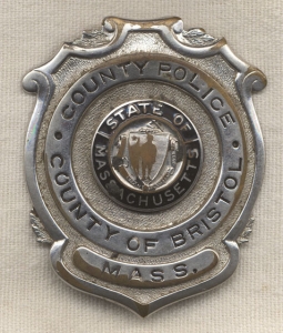 1920s Bristol County, Massachusetts Police Badge