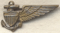 Very Rare 1920s US Navy Balloon Observer Half Wing