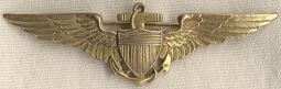 Early 1920s USN Pilot Wing by Robbins - Unmarked