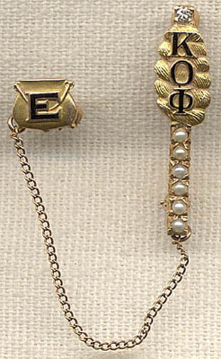 1922 Kappa Omikron Phi Sorority Pin Gold: Flying Antiques Online Store