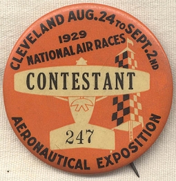 1929 National Air Races Contestant Badge and Dog Tags of C.F. Wachsmuth of the 20