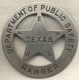 Pre-Standardization Ca. 1935-37 Texas Ranger Circle-Star Badge