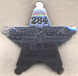 1920s-1930s New York American Reporters/Fire Lines Badge