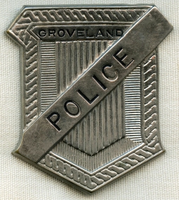 1930's Groveland, Massachusetts Police Radiator Badge