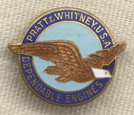 USAF Blue Pratt & Whitney Aircraft Engines Patch Hook & Sew-On Repro New A83