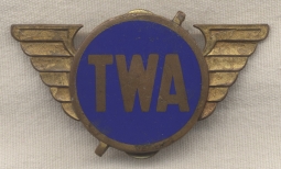 Circa 1930s TWA (Transcontinental & Western Airlines) Hat Badge