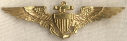 Circa 1930 USN Pilot Wing by Robbins - Unmarked