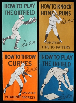 Rare 1934 Quaker Oats Babe Ruth 'How to Play Baseball' Complete Set of 4 Booklets in Exc. Condition