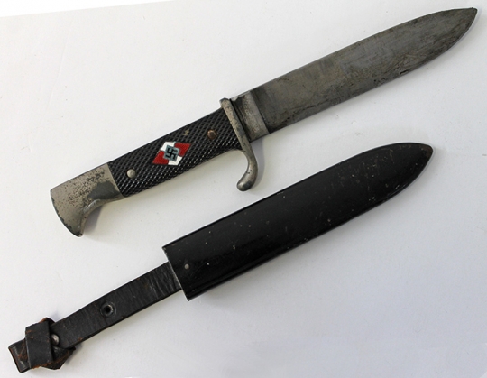 Nice "Salty" 1939 Dated Hitler Youth Knife RZM Maker Mark 7/27 for Puma