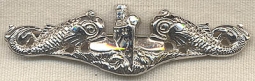 Late 1940s-Korean War CPO Submariners Badge by Vanguard in Sterling and Rhodium