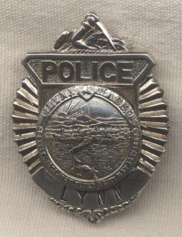 1940s Lynn, Massachusetts Shirt or Wallet Size Police Badge