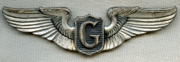 Beautiful ca. 1944 USAAF 'Issue' Glider Pilot Wing in Unmarked Sterling