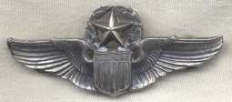 WWII United States Army Air Forces Command Pilot Wing in Sterling Silver by Josten