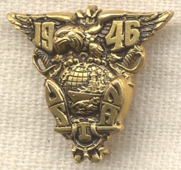 14K Gold USNA Annapolis 1946 Class Pin of Glyde Brewer Hannah