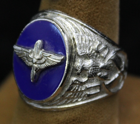 Sterling Silver USAF Air Force Ring WWII World War 2 C&C