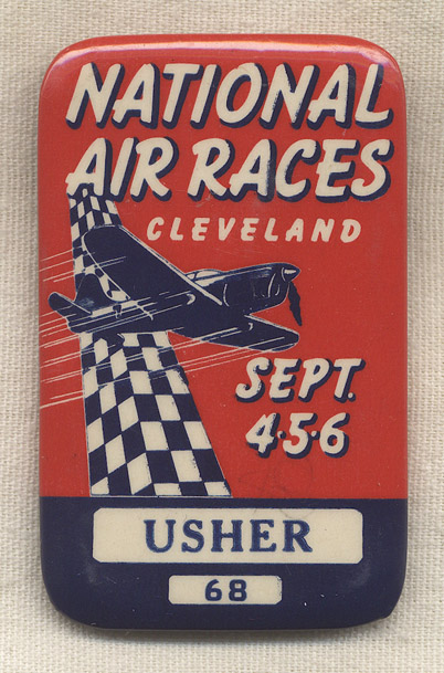 1947 National Air Races at Cleveland Usher Badge