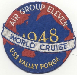 1948 USS Valley Forge CV-45 World Cruise Patch
