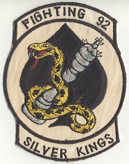 1950s Japanese-Made USN VF-92 (Fighter Squadron 92) "Silver Kings" Jacket Patch