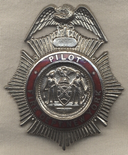 1950s New York City Fire Department Pilot Badge "Off Duty" or 2ND