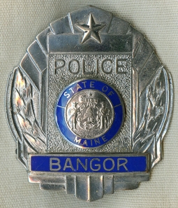 1950's - 1960's Bangor, Maine Police Badge