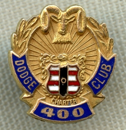 Cool 1950's Dodge Salesperson's Lapel Pin for the "400 Club" - for 400 Cars or Trucks Sold