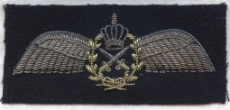 Gorgeous 1950s Jordanian AF Pilot Dress Uniform Wings in Bullion