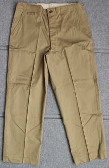 Minty 1952 Dated US Army Cotton Khaki Trousers with Button Fly. Size 36 x 33